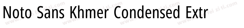 Noto Sans Khmer Condensed ExtraBold字体转换